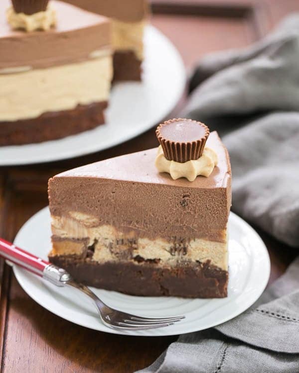 Peanut Butter Chocolate Mousse Cake {That Skinny Chick Can Bake}