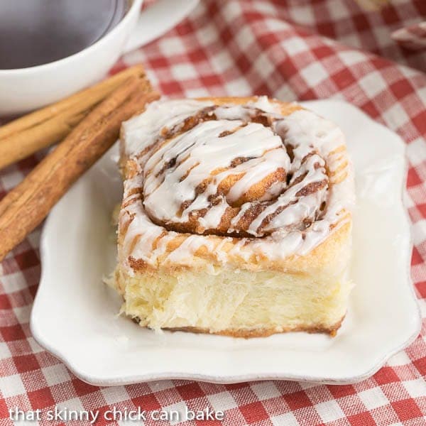 Cinnamon Rolls - Tender, buttery dough filled with brown sugar and cinnamon and drizzled with a simple glaze