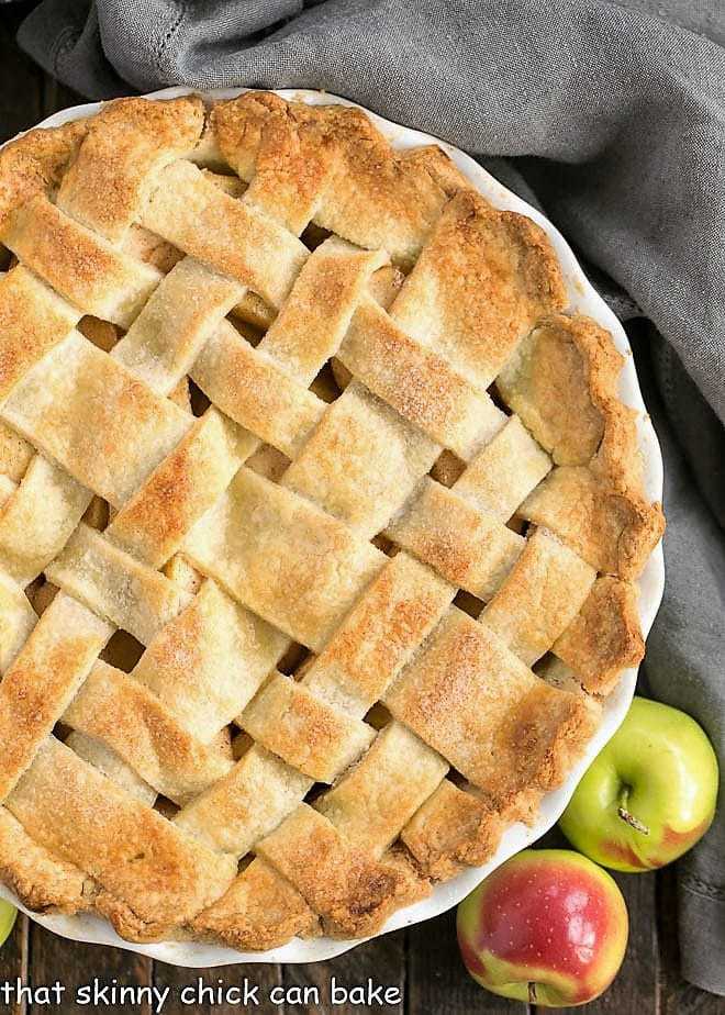 Overhead view of Perfect Apple Pie