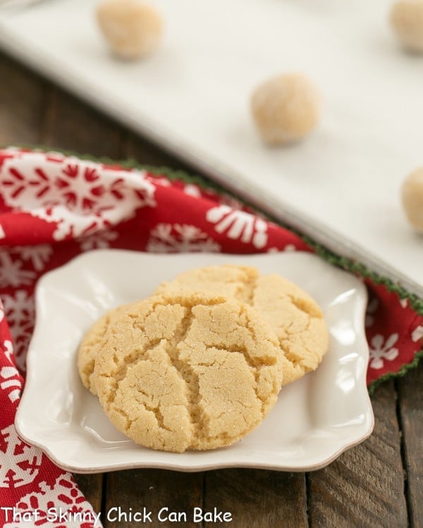 Chewy Butterscotch cookies on a white plate