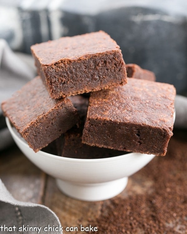 Palm Beach Mocha Brownies in a white bowl.