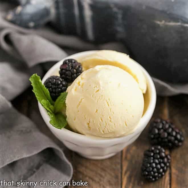 White chocolate shop ice cream