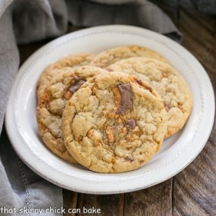 Butterfinger Cookies | Chewy, buttery cookies chock full of Butterfinger chunks