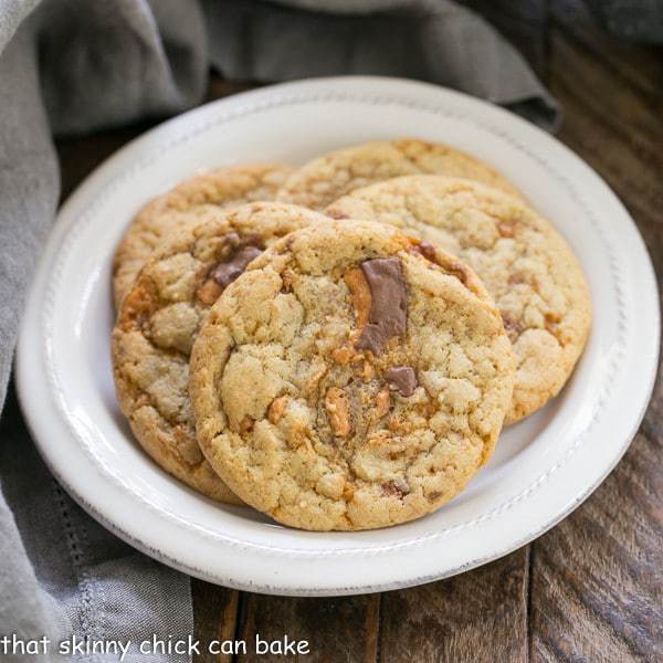 Chewy Butterfinger Cookies - That Skinny Chick Can Bake