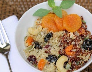 quinoa, fruit and nut salad