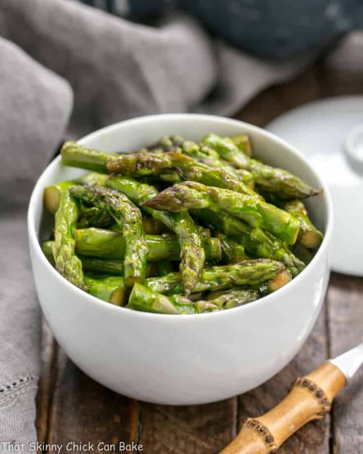 Asian Stir Fried Asparagus | An easy side dish with soy, garlic and sherry.