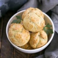 Overhead view of Blue Cheese Gougères