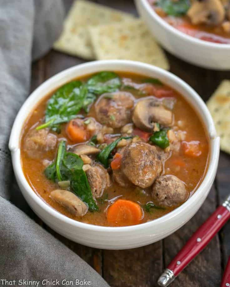 Rustic Farro Soup | A comforting, flavorful soup with an Italian flair!