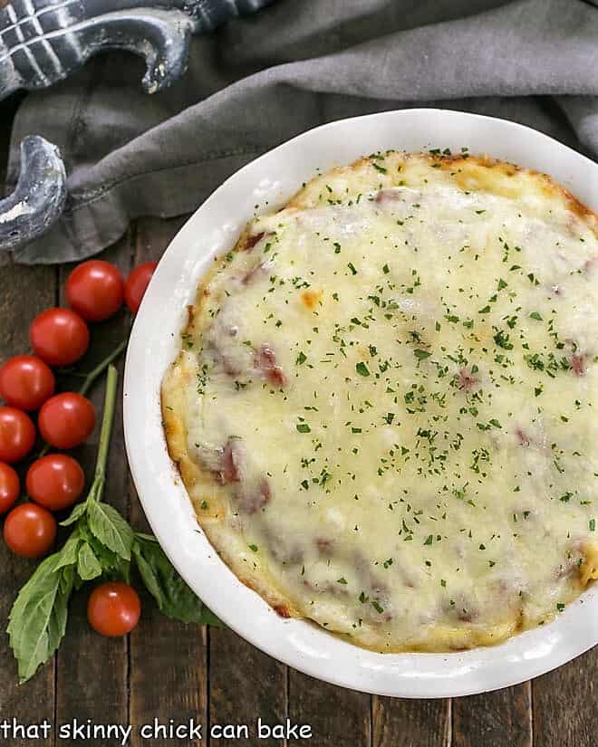 Spaghetti Casserole viewed from above.