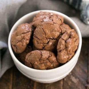 Chocolate Brownie Cookies with Mini Chocolate Chips