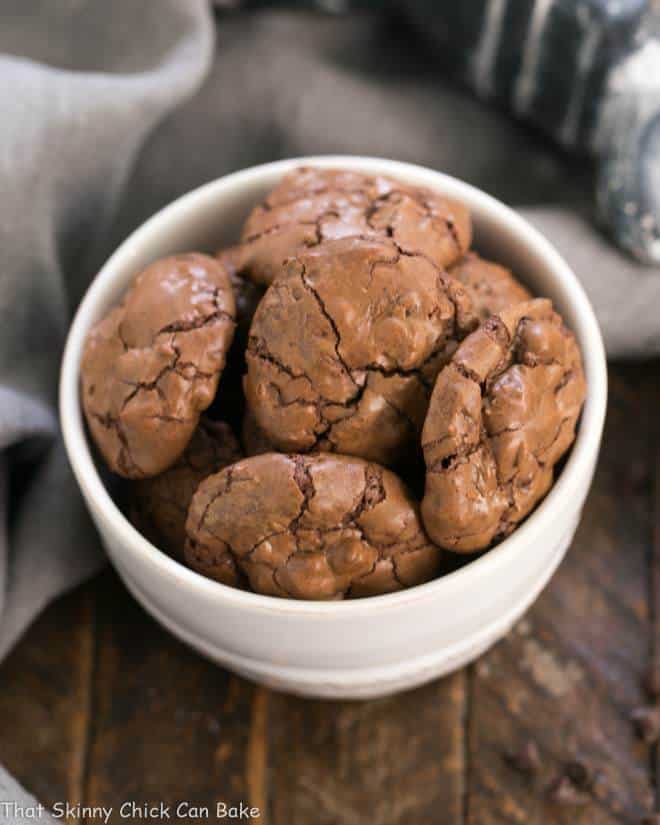 Chocolate Brownie Cookies with Mini Chocolate Chips