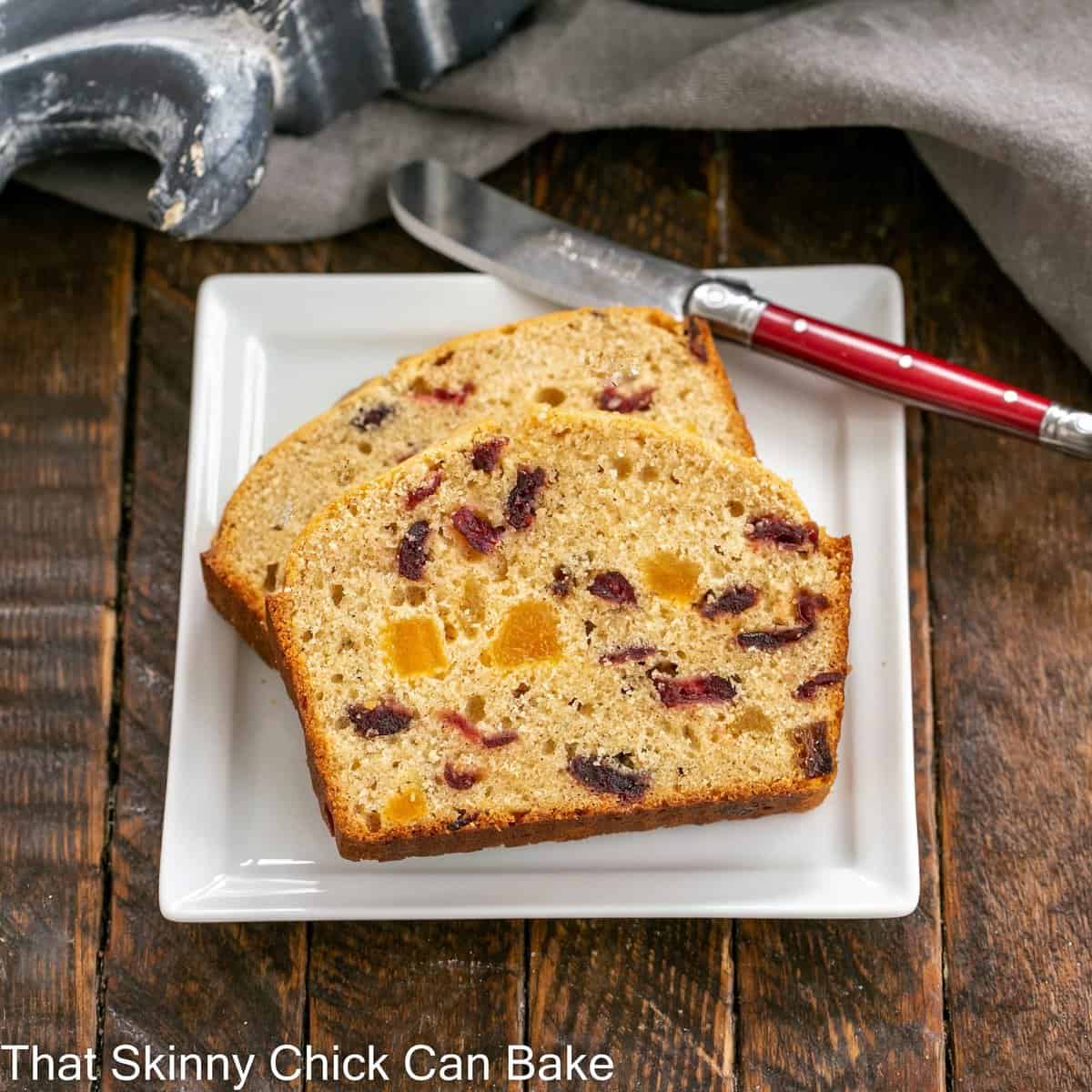 Apricot Quick Bread - Perfect for Snacking! - That Skinny Chick Can Bake