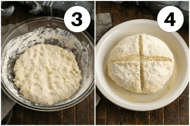 Irish Soda Bread Process Shots numbered 3.4.