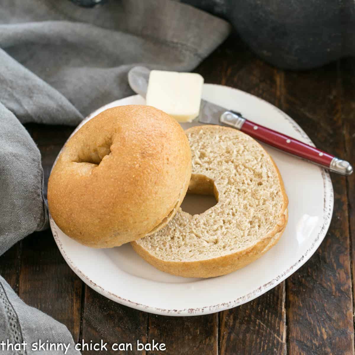 Whole Wheat Bagels - Bakery Worthy! - That Skinny Chick Can Bake