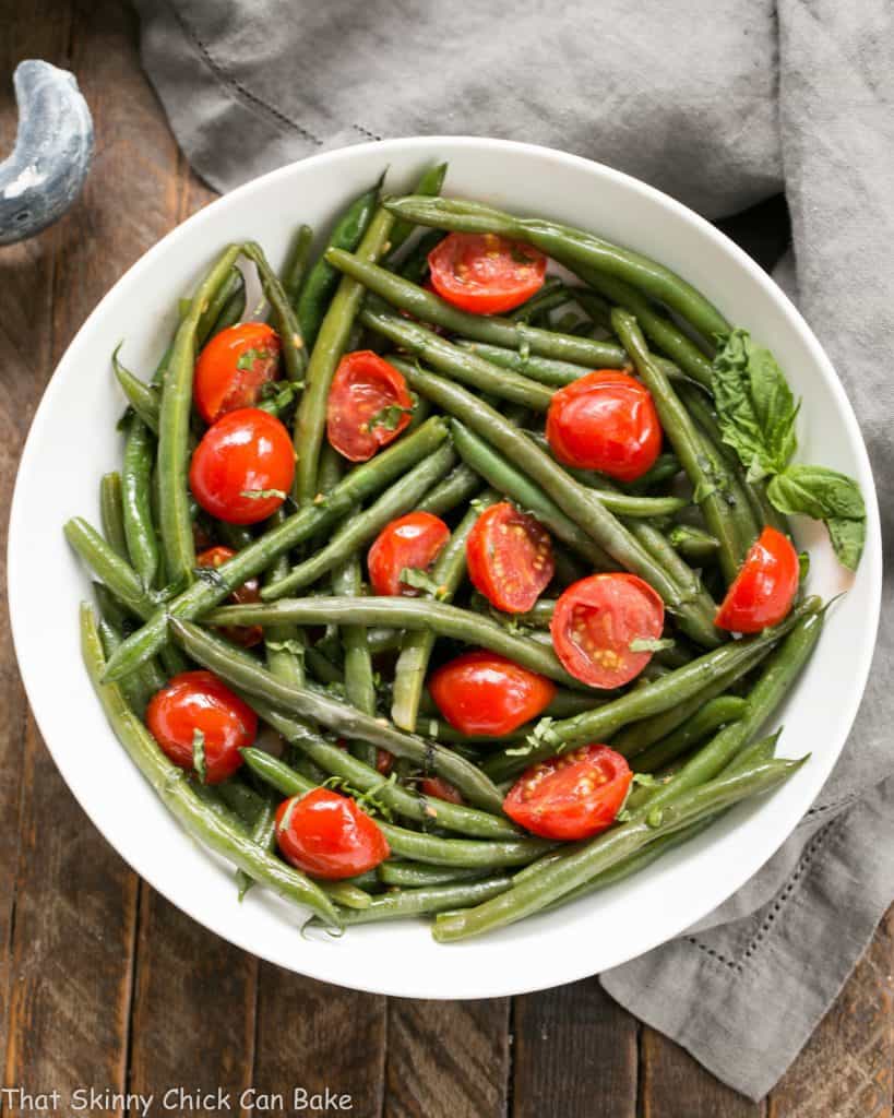 Haricot Verts with Grape Tomatoes | An easy, delicious green bean recipe!