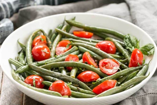 Haricot Verts with Grape Tomatoes | An easy, delicious green bean recipe!