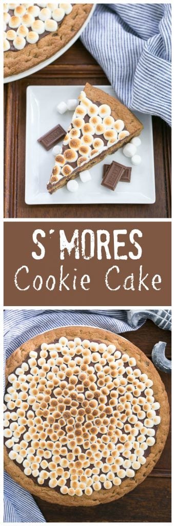 S'mores Cookie Cake | A tasty riff on the classic campfire treat!