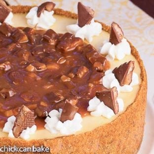 Sticky Caramel Toffee Cheesecake | One swoon-worthy dessert!