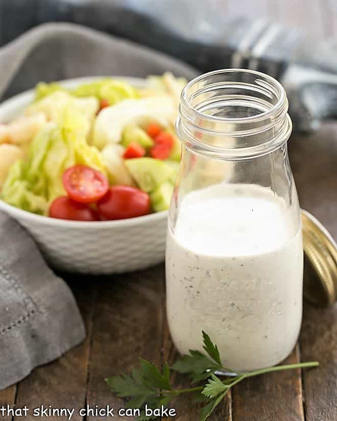 The Ultimate Ranch Dressing in a glass jar.
