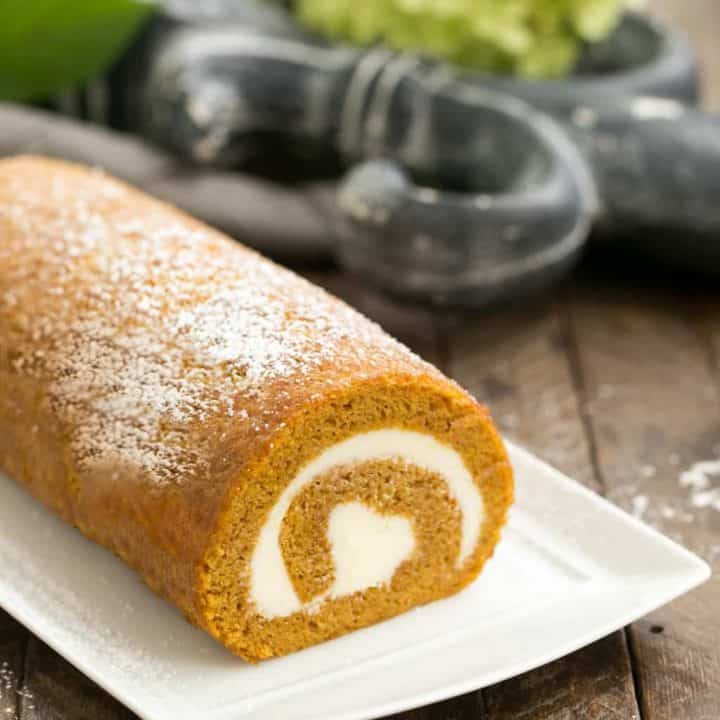 How to make a Pumpkin Cake Roll with Ricotta Buttercream - All We Eat
