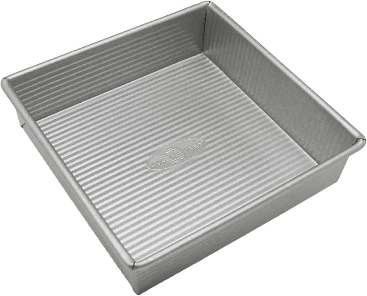 USA Pan Bakeware Square Cake Pan, 8 inch, Nonstick 