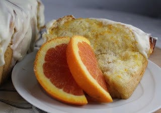 A slice of Orange Pull-Apart Coffee Cake