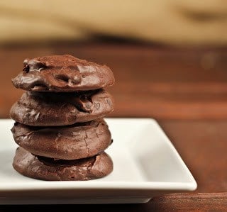 Death by Chocolate Cookies on a white plate circa 2011