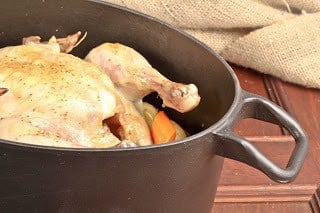 Armagnac Chicken in a Dutch oven