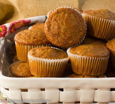  Bran Muffins Recipe in a rectangular basket