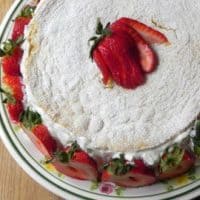 Overhead view of Summer Strawberry Cake