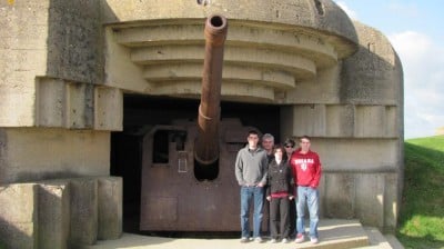 Family on Omaha Beach, France