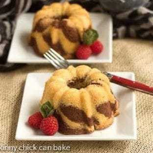 Mini Zebra Bundt Cakes