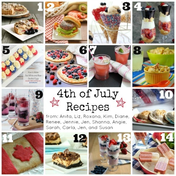 4th of July recipe photo collage