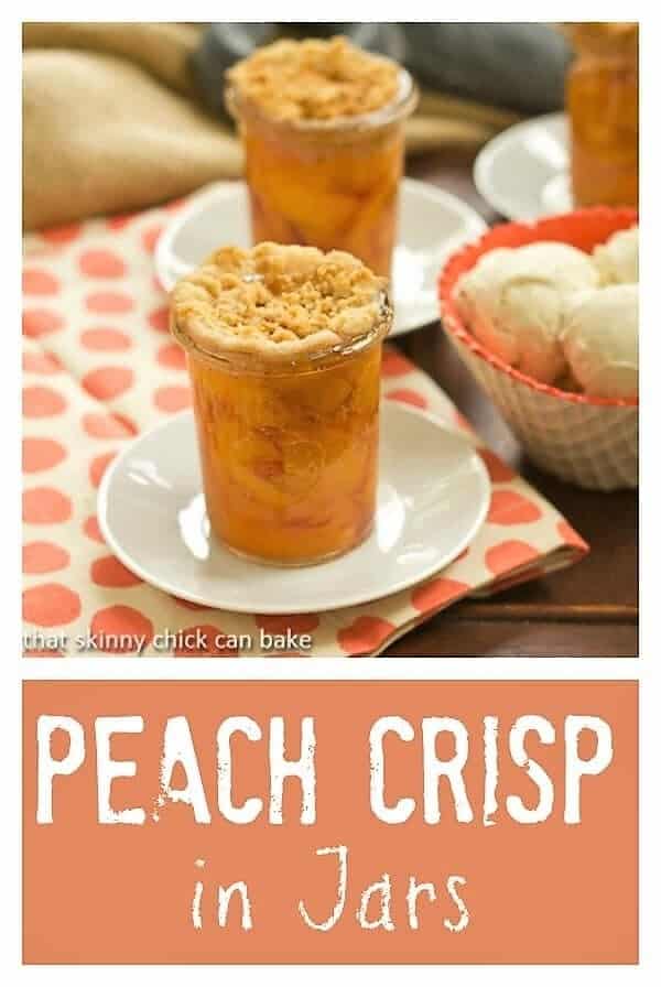 Peach Crisp in Jars Pinterest collage