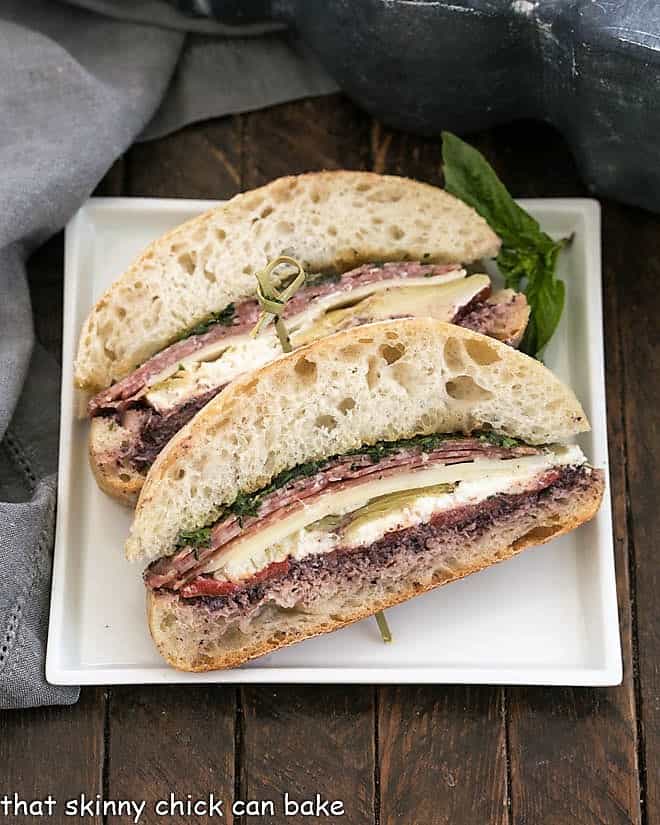 Impressive Tailgate Recipes for Foodies 1 Pressed Brick Sandwich - Fun on Game Day! - That Skinny Chick Can Bake