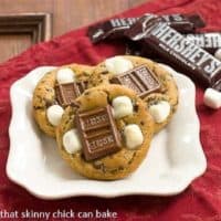 S'mookies on a square white plate