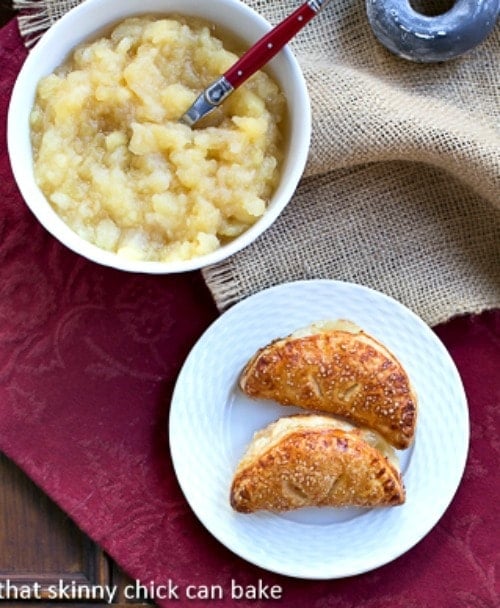 Compote de Pommes or French Applesauce overhead view