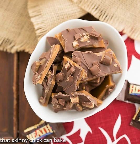 Double Dose English Toffee in a bowl