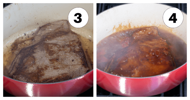 Coffee Glazed Brisket Process shots 3,4.