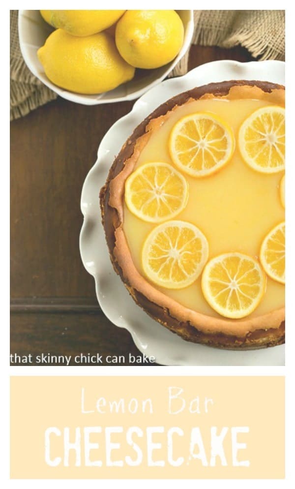 Lemon Bar Cheesecake | A luscious citrus cheesecake loaded with lemon curd