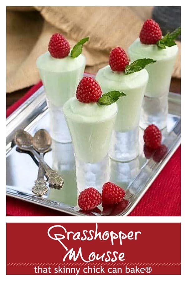 Grasshopper Mousse Pinterest photo and text collage