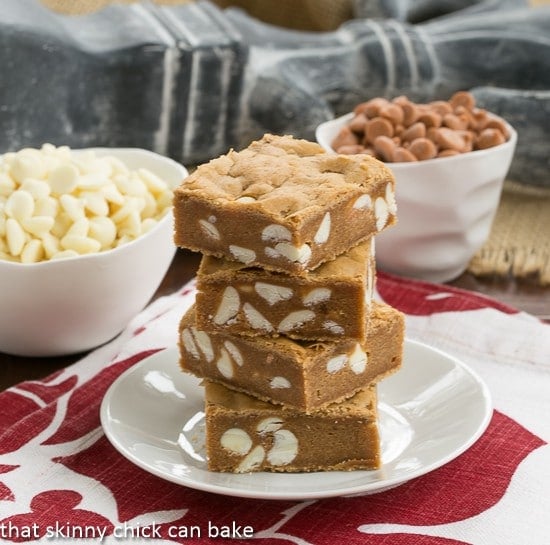 Butterscotch Blondies with White Chocolate Chips