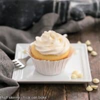 Ghirardelli Vanilla Cupcakes with White Chocolate Buttercream featured image