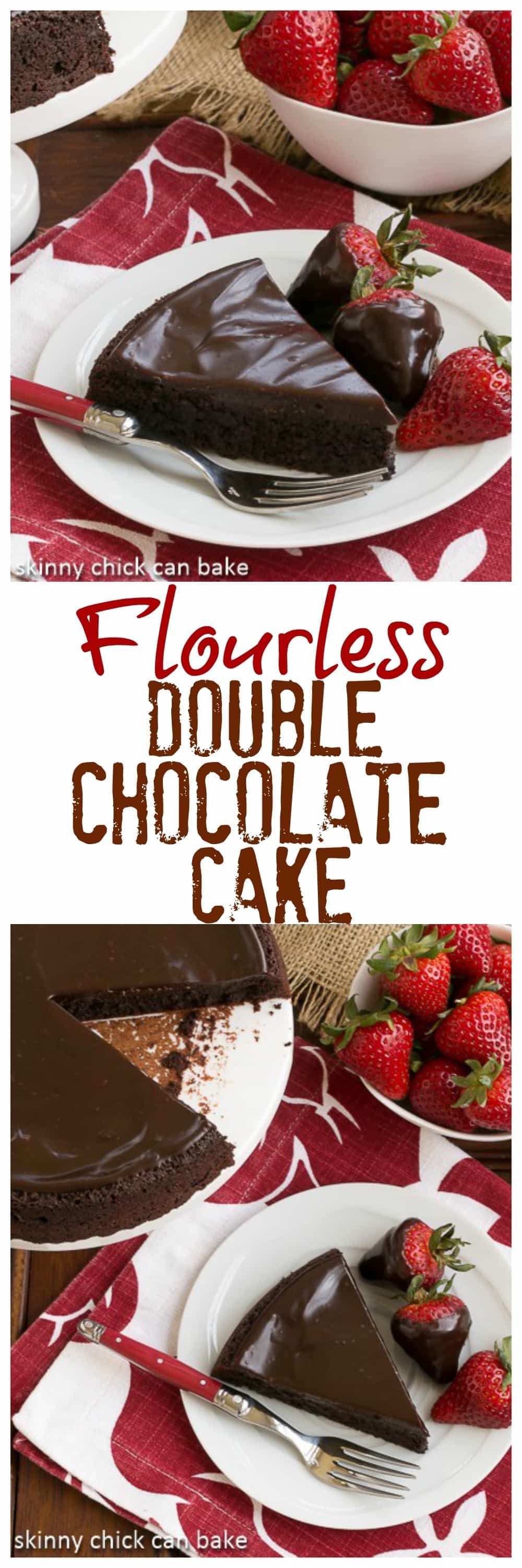 Flourless Double Chocolate Cake - An intensely chocolate cake for you chocoholics #chocolate #flourless #onelayer #cake