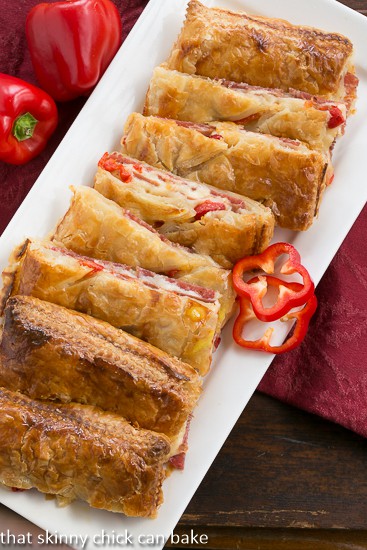 Puff Pastry Antipasto Squares | That Skinny Chick Can Bake