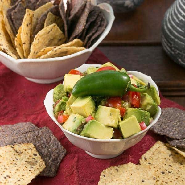 Guacamole with Tomatoes and Bell Peppers - make it smooth or chunky for a fantastic appetizer Guacamole with Tomatoes and Bell Peppers - Dorie Greenspan's recipe