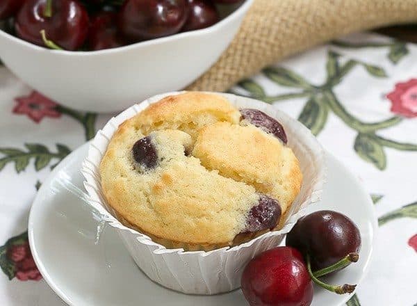 Double Cherry Muffins | Scrumptious, tender muffins with two kinds of cherries!