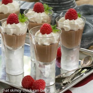 French Silk Shooters | silky, rich dessert in mini form