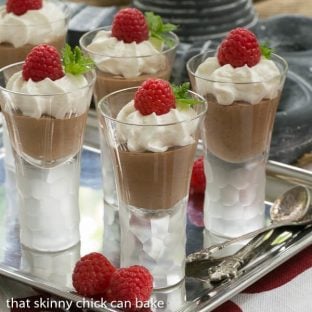 French Silk Shooters - Mini Desserts! -That Skinny Chick Can Bake