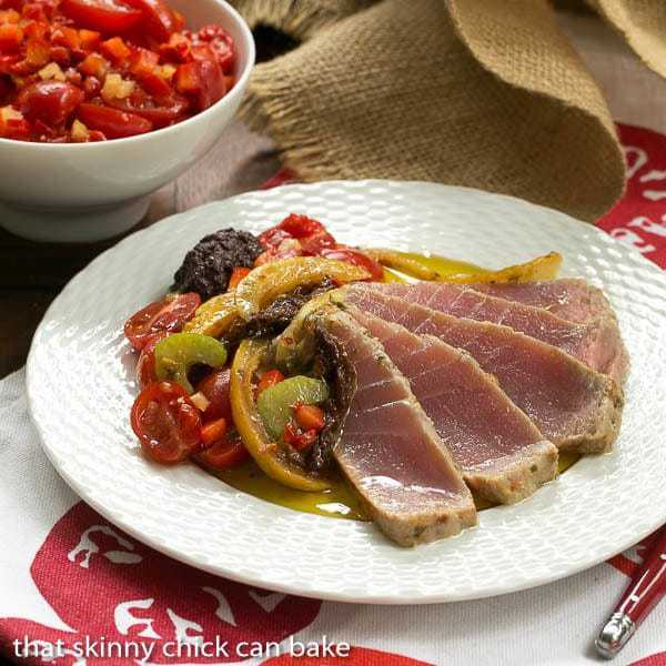 Tuna Confit with Black Olive Tapenade